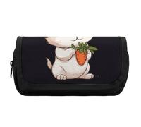 Federmäppchen mit großem Fassungsvermögen, niedliches Häschen mit Karotte, Federmäppchen für Herren, ästhetische Stifttasche, Bürowerkzeug-Organizer