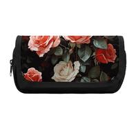 Federmäppchen mit großem Fassungsvermögen, schönes Rosen-Geschenk, Federmäppchen für Herren, ästhetisches Stifteetui, Bürowerkzeug-Organizer