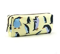 Federmäppchen mit Pinguin-Motiv aus Leinen für Stifte und Schreibwaren, auch als Make-up- und Kosmetiktasche geeignet