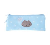 Federmäppchen mit Sternendruck, 2 Fächer, leicht, Stiftebeutel, große Kapazität, Federmäppchen, Reise-Make-up-Tasche für Mädchen und Frauen, blaue Stern-Stifttaschen, blau, Einheitsgröße