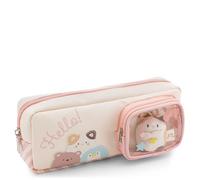 Federmäppchen mymochi 23x6x9cm mit Kuscheltier mymochi mini Katze Angy 5cm - beige - Süßes Set zum Sammeln & Verschenken, perfekt für Katzen- & Kawaii-Fans | 63195