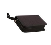 Federmäppchen Organizer mit Oxford Stoff, Black | Hauptfach und elastische Schlitze, rechteckige Form, Trageschlaufe für Skizzenstift und Aquarellstift