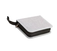 Federmäppchen Organizer mit Oxford Stoff, Grey | Hauptfach und elastische Schlitze, rechteckige Form, Trageschlaufe für Skizzenstift und Aquarellstift
