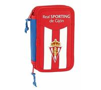 Federmappe für die Schule Real Sporting De Gijon - Offiziell - 28 teilig gefüllt