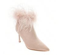 Federn Ankle Boots mit Stilettoabsätzen - Kühne Raffinesse und Haute-Couture-Ausstrahlung