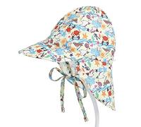 FedMois Baby Kleinkinder Sonnenhut Sommermütze einstellbar UV-Shutz, Krabbe, 2-5 Jahre