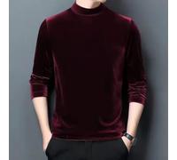 Feegow Elastischer Strickpullover Herren 50% Polyester 50% Spandex | für slim Fit Design, halbhoher Kragen, langärmlig, elastisches Material, perfekt für Layering