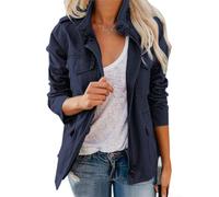 Feegow Leichte Reisejacke Damen Kurzarm Langarm für freizeit Leichte | Leichter Polyester, mehrere praktische , ideal für Sommer, atmungsaktiv, reißverschluss