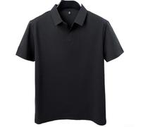 Feegow Polyester Spandex für Polo Hemd V-Ausschnitt Leicht Polyester | Atmungsaktiver Stoff, ideal für warme Tage, bürogeeignet, casual Look, einfache Pflege