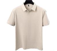 Feegow Polyester Spandex für Polo Hemd V-Ausschnitt Leicht Polyester | Atmungsaktiver Stoff, ideal für warme Tage, bürogeeignet, casual Look, einfache Pflege