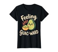 Feeling Guac-Ward Awkward Guacamole Puns |- Preisgünstiges Grafik-T-Shirt, Damen, Schwarz, XL
