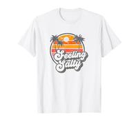 Feeling Salty Funny Retro Beach Sunset Pun 70er Jahre Vintage Graph T-Shirt