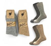 feelzone Alpaka Socken 2er oder 4er Pack warme Wollsocken mit Alpaka & Schurwolle 99% Wolle vorgewaschen (DE/NL/SE/PL, Numerisch, 43, 46, Regular, Regular, grautöne 2 Paar)