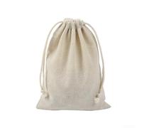 Feeshoppher 20 Stück Baumwollbeutel mit Kordelzug, wiederverwendbare Musselin-Aufbewahrungsbeutel für Zuhause, Schmuck, Kräuter, Seifen und Verpackungen, solide beigefarbene Säcke mit Seilverschluss
