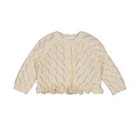 Feetje Ajour-Strickjacke Rüschen 80 natur gestrickt