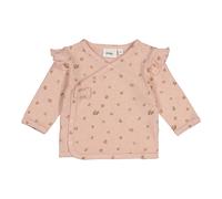 Feetje Ajour-Wickelshirt langarm Blumen Rüschen 62 rosa/braun