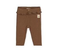 Feetje - Gerippte Legging pointelle Lucky Bloombird braun 74