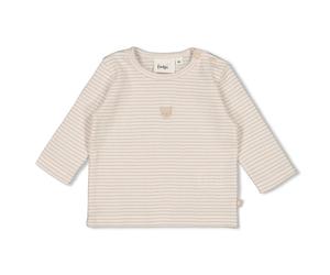 Feetje-Gerippte Longsleeve Ringel - Honey Bear-Sand - 62