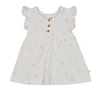 Feetje Kleid mit Flügelarm Blumen gekreppt 56 natur/rosa