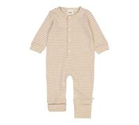 Feetje Overall mit Klappfuß Ringel Rippqualität 44 taupe