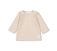 Feetje The Magic is in You Rib Langarmshirt mit Streifen - Größe 68 - Taupe Melange