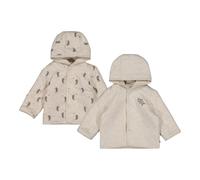 Feetje Wendejacke mit Kapuze Seepferdchen gequiltet 68 beige melange/grau