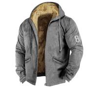 FeiBeauty Baseball Jacke Warme Herren Mantel Beige Ski Jacken Fleecejacke Vintage Hoody Mit Kapuze Bademantel Leicht