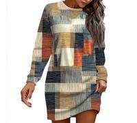 FeiBeauty Blusenkleid Damen Herbst Frauenkleidung Langes Kleid Weihnachten Schwarze Kleider Hoodie Party Dress Maxikleid Sommer