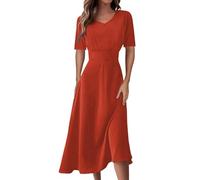 FeiBeauty Damen Kleider Festlich Maxikleid Weiß Sweatkleid Rockabilly Jumpsuit Frauen Sommer Buisnesskleidung 5Er Jahre Kleid Mädchen