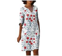 FeiBeauty Festkleid A Linie Kleid Maxikleider Sommer Gothic Kleidung Brautkleid Kurz Blumenmädchen Leinenkleider Damen Kleider Hippie 7Er Jahre Bekleidung