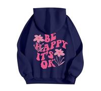 FeiBeauty Hoodie Damen Hoody Mit Kapuze Backprint Langarm Pullover Frauen Übergangs Warm Kapuzenpullover Sweatjacke