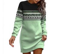 FeiBeauty Sexy Kleid Damen Longsleeve Tunika Langarm Faltenrock Schwarze Kleider Regenkleidung Fahrrad Winter Anzug Elegant 2 Teiler