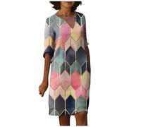 FeiBeauty Spaghettiträger-Kleid Summer Dress for Women Kleid Rockabilly Damen Kleider Schwarz Sommerkleid Weiss Strickkleid Mädchen Midi Sommer Shirt Bunt