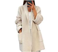 FeiBeauty Strickjacke Damen Kurz Jeansjacke Schwarz Mädchen Reitjacke Winter Ski Jacke Kurzmantel Turtleneck Kunstlederjacke
