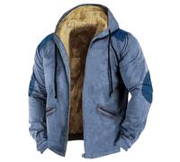 FeiBeauty Teddy Mantel Led Jacke Männer Herren Softshelljacke Mit Kapuze Pilotenjacke Arbeitsjacke Trenchcoat Dünne Warnschutzjacke