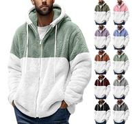 FeiBeauty Teddyfleece Herren Black Hoodie Plüsch-Wendejacke Für Männer Pullover Winter Reißverschluss Rentier Arbeitsjacke Pulli