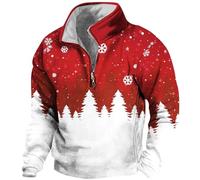 FeiBeauty Weihnachtspullover Familie Herren Lustig Grinch Norweger Pullover Tshirt Langarm Hemd Slim Fit Hoody Männer T Shirt V Ausschnitt Overshirt