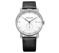 FEICE Automatikuhr für Herren, Unisex, klassisch, Bauhaus, mechanische Uhr, gebogener Spiegel, wasserdicht, lässig, mit Lederbändern, FM506 (1-Weiß), 1-weiß, Kleid