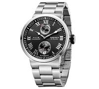FEICE Automatikuhr Mechanische Automatikwerk mit Saphirglas automatikuhr Herren 5ATM Ø42mm (Schwarz + Edelstahlband)