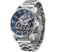 FEICE FM511 Herren Automatikuhr Skelett Saphirglas mit Edelstahl Armband Edelstahlgehäuse 46 mm