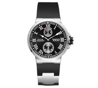FEICE Herren-Automatikuhr, mechanisch, analog, wasserdicht, Saphir, Sport, Schwimmen, Herrenuhr, schlicht, lässig, elegante Uhren für Herren, FM1405-Silikon, schwarzes Band