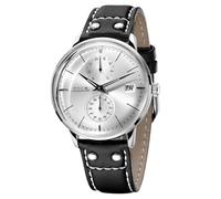 FEICE Herren-Automatikuhr, mechanische Uhr, Edelstahl, Lederband, Uhren, analog, gebogen, spiegelnd, gebürstete Oberfläche, lässiges Kleid, Uhren für Herren, #FM212 (weiß), 3-weiß, Kleid