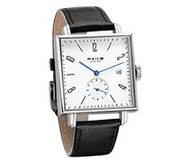 FEICE Quadratische Automatikuhr mit Saphirglas, klassische Bauhaus-Uhr, minimalistisch, lässig, für Herren und Damen, Unisex, FM301, Schwarz-Datum, Minimalistisch, lässig