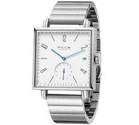 FEICE Uhren Herren Armbanduhr Eckig Mechanische Uhr Damen Automatikwerk mit Saphirglas Uhrenarmband 20mm Edelstahl Silber Ø34mm