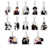 FEIDIAO CodeAnastasia Schlüsselanhänger Kwon Taekjoo Acryl Schlüssel Anhänger Manga Rolle Zhenya Chibi Figur Schlüsselring Tasche Dekor Zubehör 13pcs