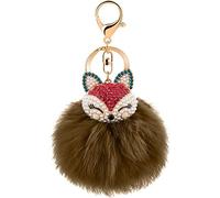 feifanshop Damen Künstlichen Kaninchenfell Pom Pom Ball Fell Pelz Bommel Schlüsselanhänger Taschenanhänger Schlüssel Taschen Fellanhänger Pelz-Anhänger für Telefon Handtaschen Auto