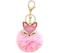 feifanshop Damen Künstlichen Kaninchenfell Pom Pom Ball Fell Pelz Bommel Schlüsselanhänger Taschenanhänger Schlüssel Taschen Fellanhänger Pelz-Anhänger für Telefon Handtaschen Auto