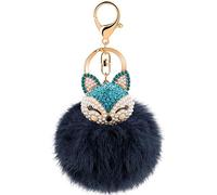 feifanshop Damen Künstlichen Kaninchenfell Pom Pom Ball Fell Pelz Bommel Schlüsselanhänger Taschenanhänger Schlüssel Taschen Fellanhänger Pelz-Anhänger für Telefon Handtaschen Auto