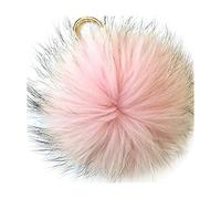 Damen Pom Pom Bommel Anhänger Taschenanhänger Schlüsselanhänger für Handtaschen, Rückspiegel im Auto (Rosa)