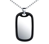 Feilok Herren Damen Kette aus Edelstahl mit Militär Armee Erkennungsmarke Dog Tag Ausrüstung Anhänger Halskette für Männer